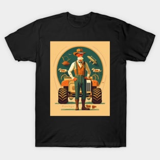 The farmer is strong with his tractor T-Shirt